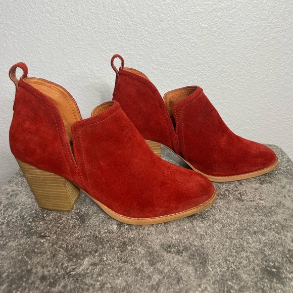 Jeffrey Campbell Dark Red Suede Rosalee Shoes Sz 11 - Picture 3 of 6